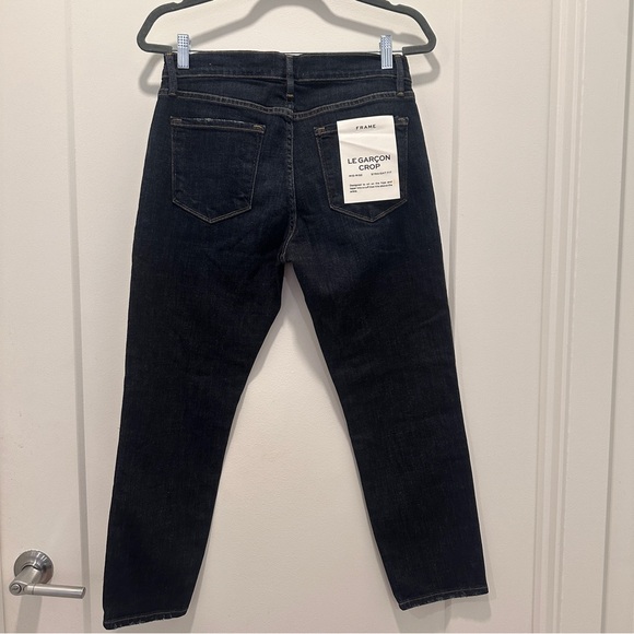 NWT FRAME Le Cargon Straight Leg Dark Wash Jeans Size 26 - Picture 3 of 4